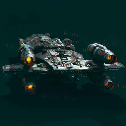 pixel art spaceship