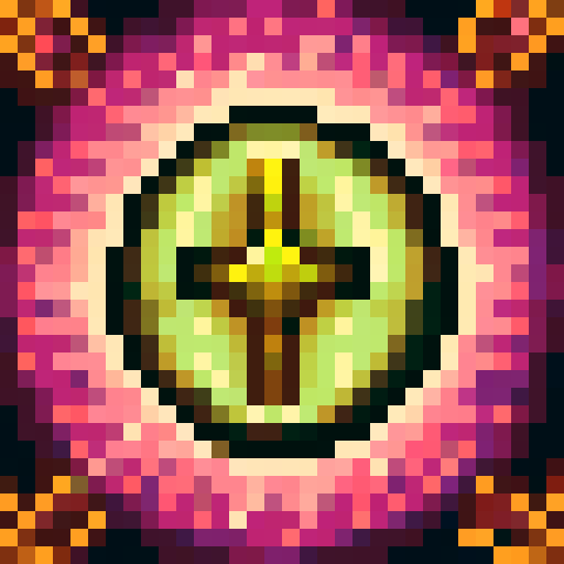 Circle badge with gradient file and gold rim