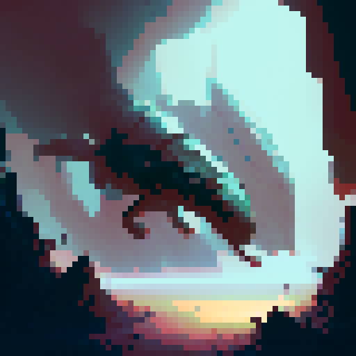 lizard with sharp teeth, dark brown scales, crawling on the ground, rpg enemy sprite, dreary field, fantasy RPG