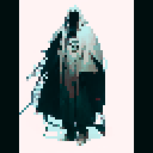 Hovering hooded ghost enemy