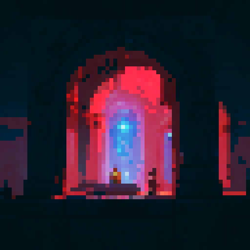 Futuristic , towering skyscrapers, neon lights, vibrant colors, people wearing futuristic outfits, pixel art