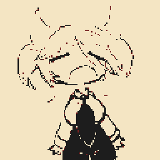 cute character, light hair, dark hair tips