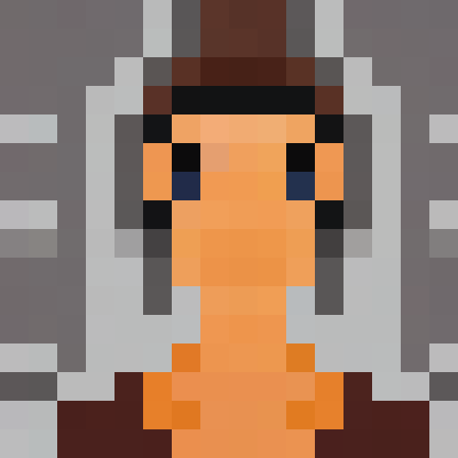 Cartoon style character, black and white, round nose, side view