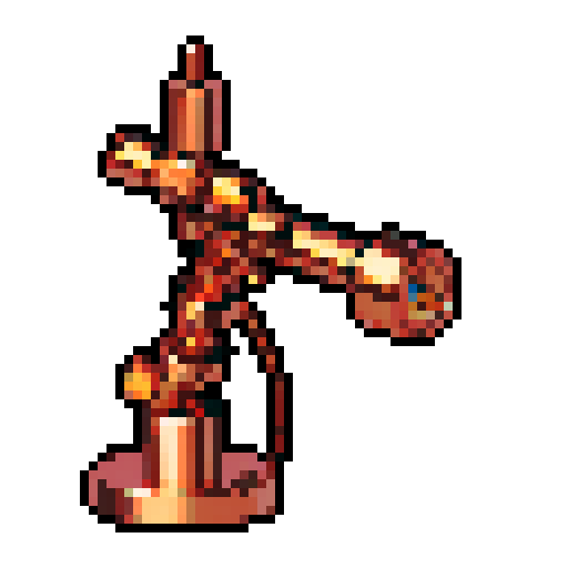 copper corkscrew with motor and electrical hookups. White background