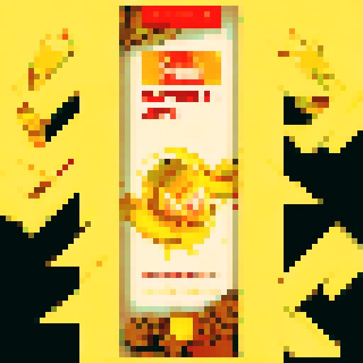 Close-up anime-style pixel art portrait of a juicy, ripe mango exploding into a vibrant splash of golden yellow and orange, with droplets of sweet nectar and pulp flying through the air.