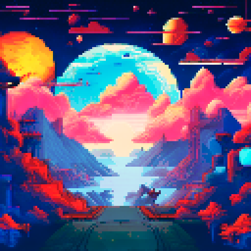 Starry space background, pixel art, sRGB, landscape, computer terminal, "Stardust Reflections" typed, main character's reflection on screen, vibrant colors, glowing stars, retro-inspired, detailed night sky, twinkling constellations, illuminated planets, cosmic hues, immersive depth, celestial atmosphere