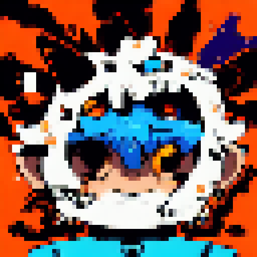 prisoner in orange suit using a laptop underwater, vivid colors, full body, portrait