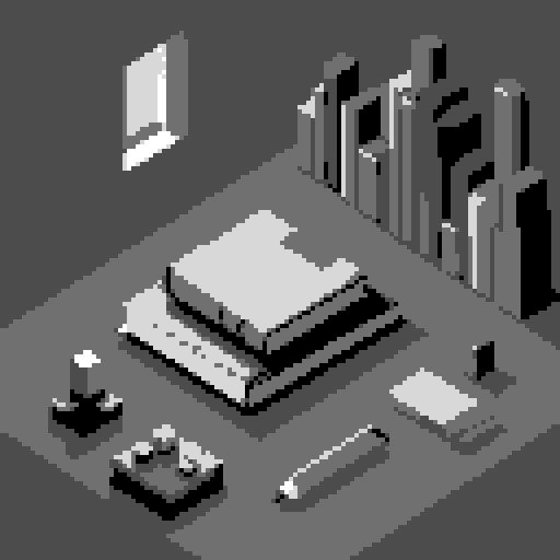 book with vibrant colors, sitting atop a wooden table, surrounded by pixel art decorations, emitting a warm glow in the sRGB color space