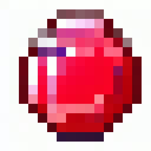 Opal, iridescent mix of blues, greens, pinks, and purples, rounded shape with shifting colors in a gradient, minimal faceting, visually dynamic and unique, game icon, 16x16, pixel art, close up, portrait