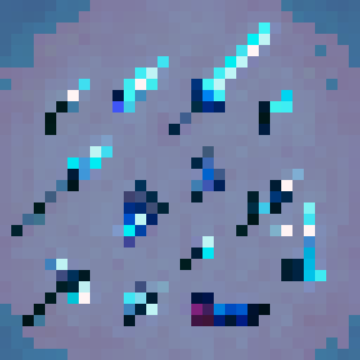 A blue fire sword