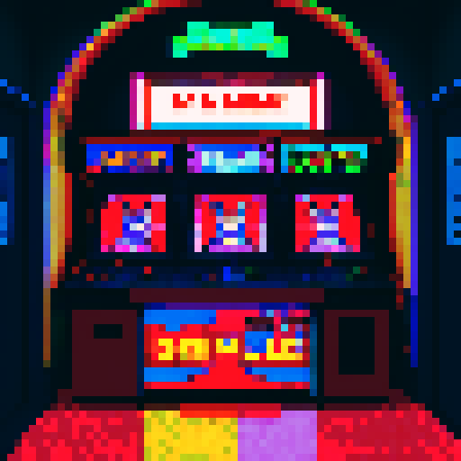 Generate an image of an arcade on the inside