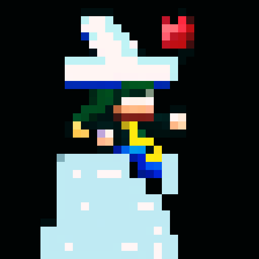 I need an idle animation for this 16x16 wizard
