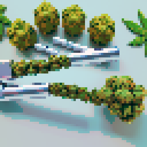 cannabis buds and joints