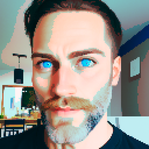 portrait man with blue eyes and beard