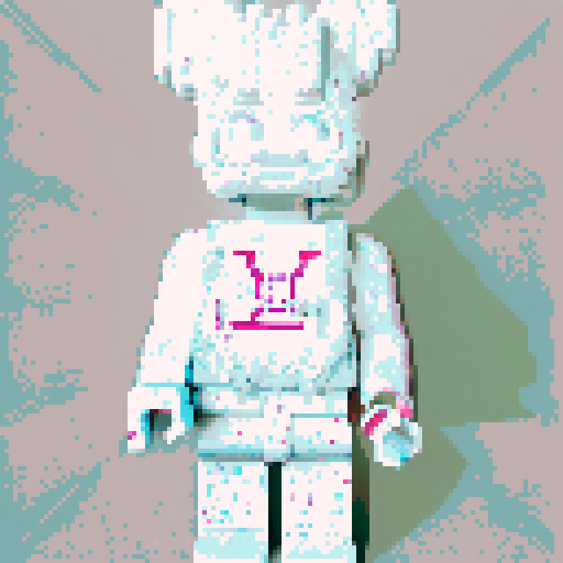 pixelated lego figures, vibrant colors, blocky shapes, retro video game aesthetic, 8-bit style, isometric perspective, sharp edges, square bricks, pixelated shadows, low resolution, limited color palette, nostalgic vibes, symmetrical compositions, small details