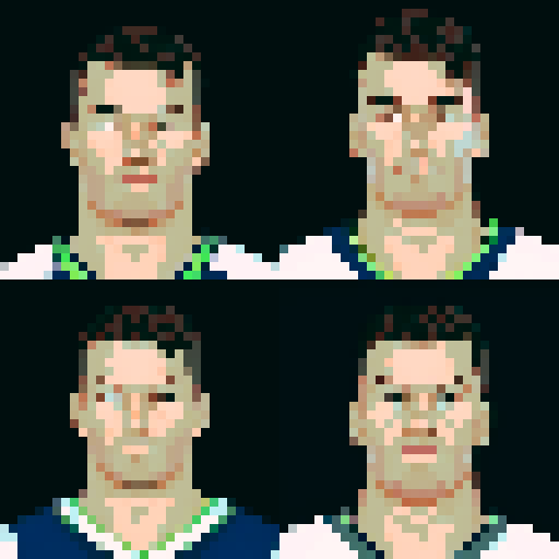 nfl football player, profile view, forward-facing, wearing jersey, no helmet, game icon style, sRGB, skillful expression, close-up portrait