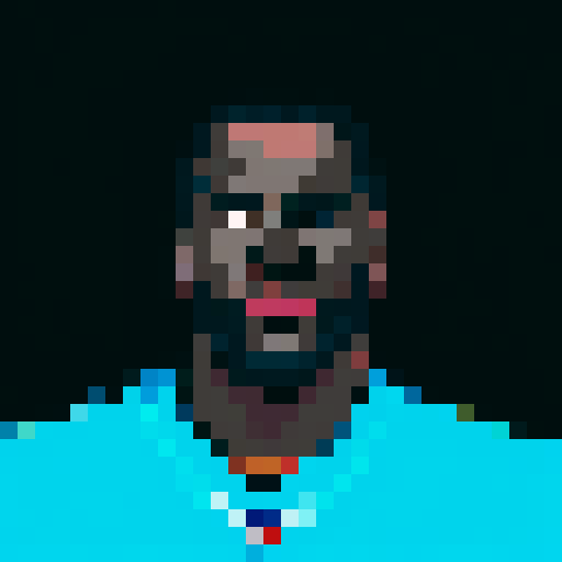 nfl football player, profile view, forward-facing, wearing jersey, no helmet, game icon style, 32x32 pixel art, sRGB, skillful expression, close-up portrait