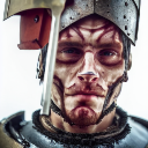 Spartan warrior holding a human skeleton