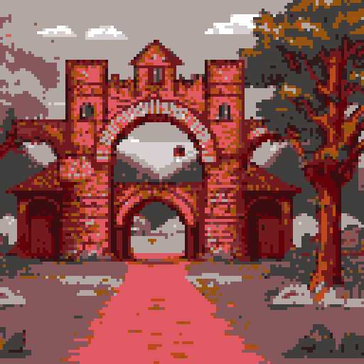 The Entrance to a medieval town gate house
