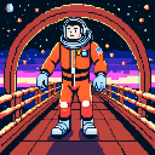 a 54 year old space man with brass knuckles on the bridge of a ship in space