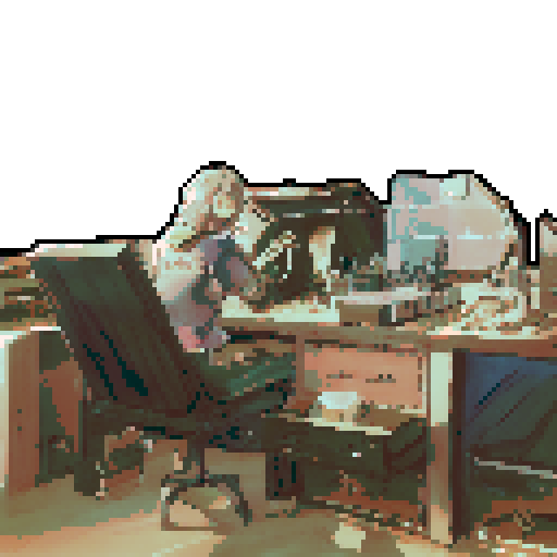 Artist at work in their bedroom