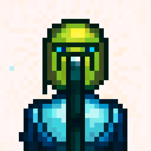 steel helmet, game icon, 32x32 pixel art, sRGB, skill art, close up, portrait, metallic sheen, intricate engravings, weathered texture, sharp edges, glowing eyes, fierce expression, battle scars