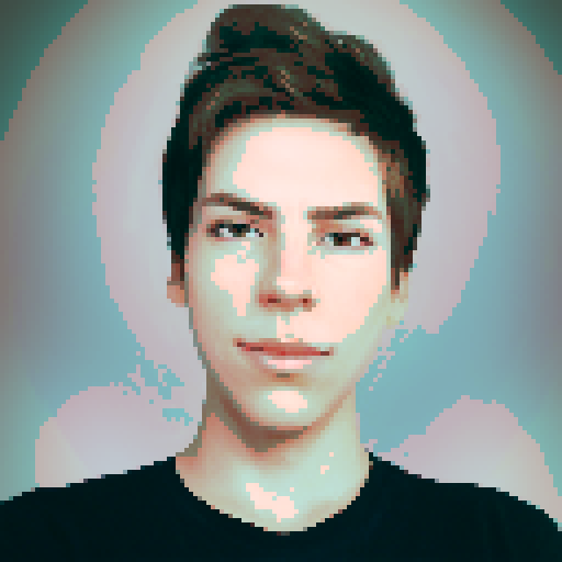 Lifelike pixel art portrait, profile picture