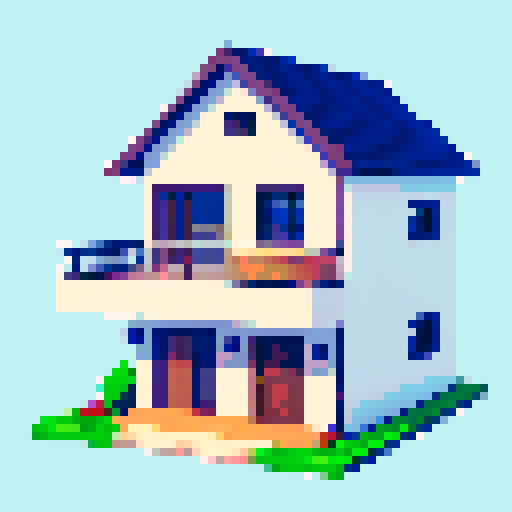 modern house in 2 storage