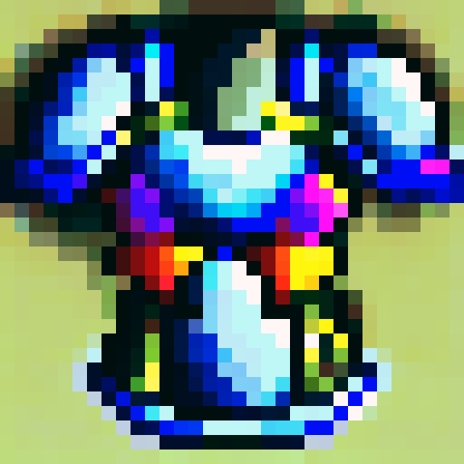 rainbow colored armor