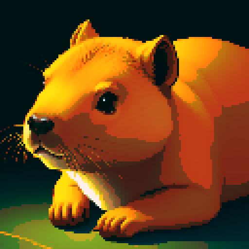 king capybara, extreme photographic detail, cinematic lighting, pixel art, sRGB