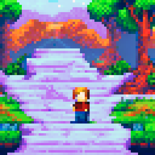 A gender-neutral pixel art character