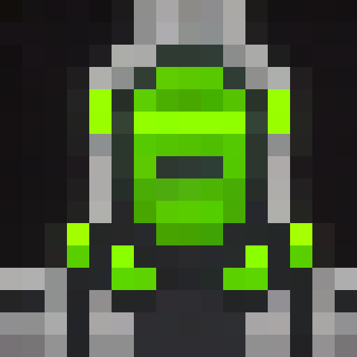 sci fi headphones, 1-bit pixel art, lime green background, game icon, close up, portrait