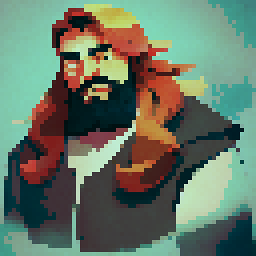 Create a satirical, caricatured image of an entrepreneur undergoing a dramatic transformation. On the left side of the image, portray the entrepreneur with features reminiscent of Satan, symbolizing his negative and harmful business practices. Surround him with chaos, such as aggressive drivers and disarrayed cars, to reflect the destructive nature of his earlier ventures. On the right side, transform the entrepreneur to resemble a figure akin to Jesus, symbolizing his redemption and positive ch