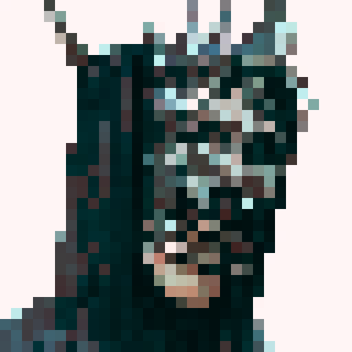 a streetfighter style game character icon that is a giant spider face, evil, pure black background