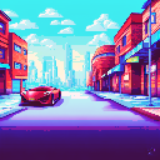 Photorealistic, centered Buggati Chiron in a three quarter view, right wheel in front, clean background, pixel art style with sRGB colors
