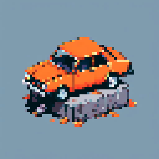 orange car wrecked into wall