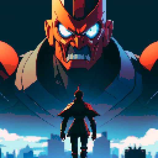 giant evil robot facing left