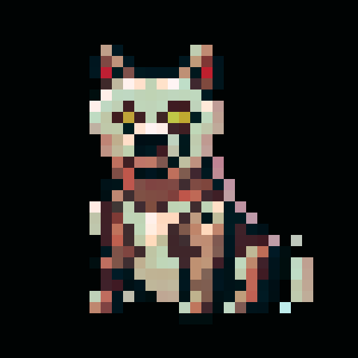 generate various cute pixel snowdogs