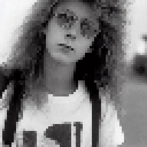 a teenager in the 80s style