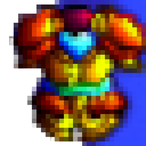 rainbow colored armor