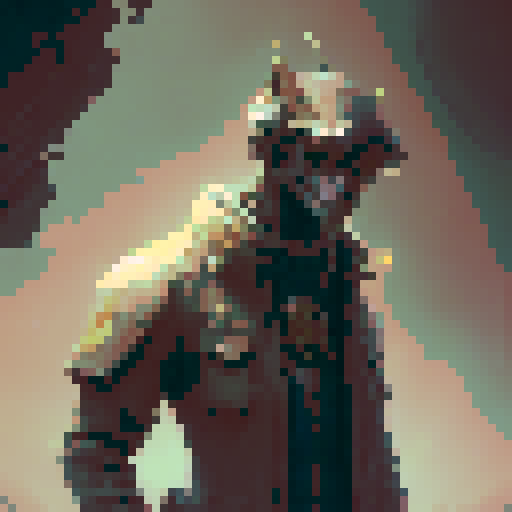 Grandparents, dressed in camouflage, standing shoulder to shoulder with machine guns in hand, badge logo no background