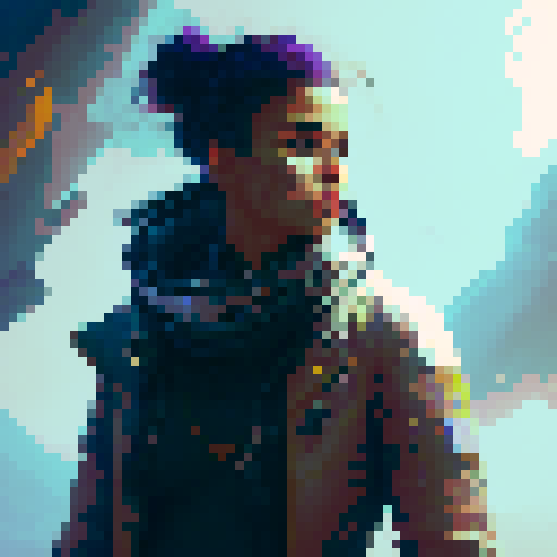 A game logo for "axblade" and make it pixelated