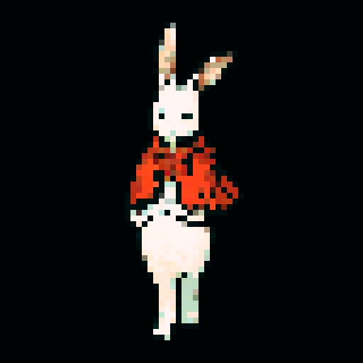 Bipedal rabbit in a fantasy game with an art-style like wizardry