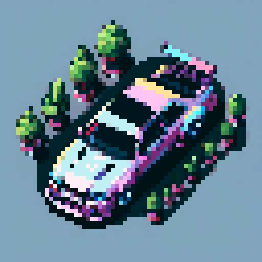 birds eye view of a cool tuner car