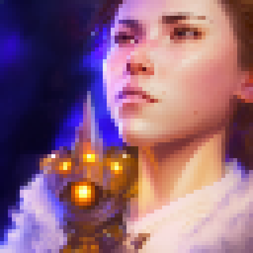 Towering, armored warrior with glowing sword, standing triumphantly on defeated monsters in mystical fiery cavern, in Fantasy RPG style.