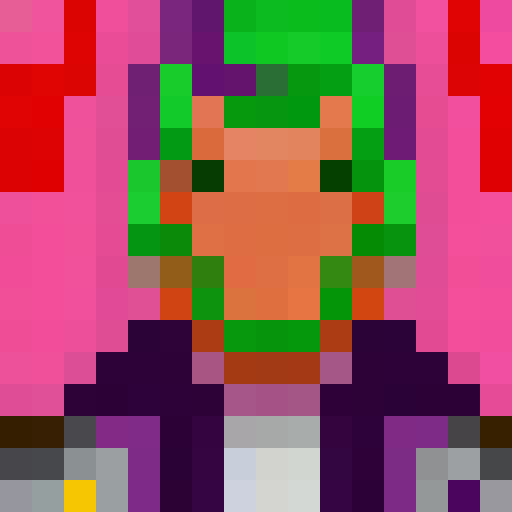 Purple robed warlock casting a spell, with glowing hands and intense gaze, in an snes Sprite style