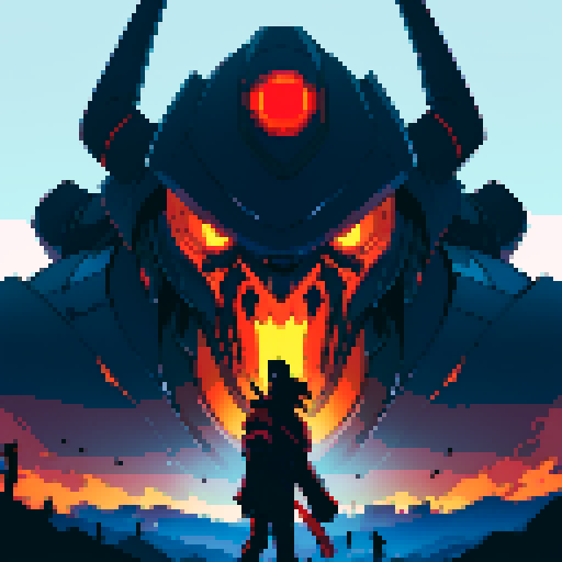 giant evil robot facing left