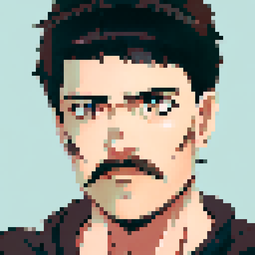 A person's face is overgrown with a beard and mustache, old age comes