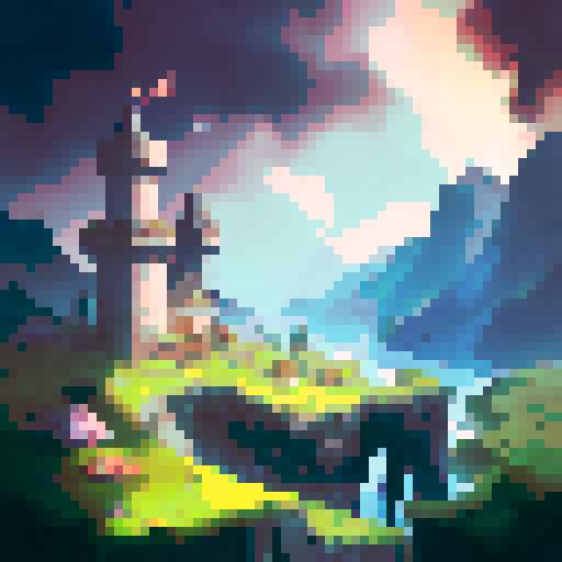 barren wasteland, character overlooking, evil towering castle in the far background, landscape portrait