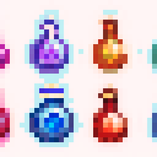 Magical spell potions, dungeons and dragons, lab scientist experiment.